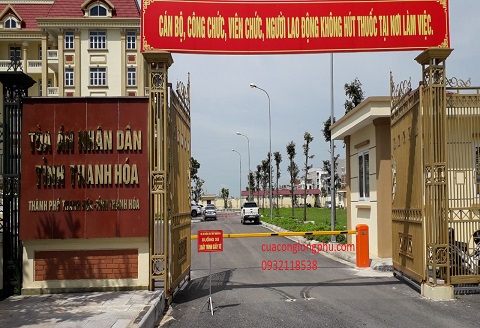 Lắp đặt barie tự động tại tòa án tỉnh Thanh Hóa