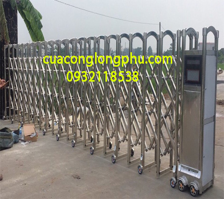 Cổng xếp inox tự động chất lượng cao tại Nghệ An